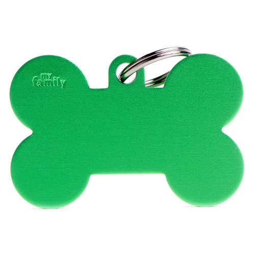 My Family ID Tag Basic Collection Bone XL green in aluminium