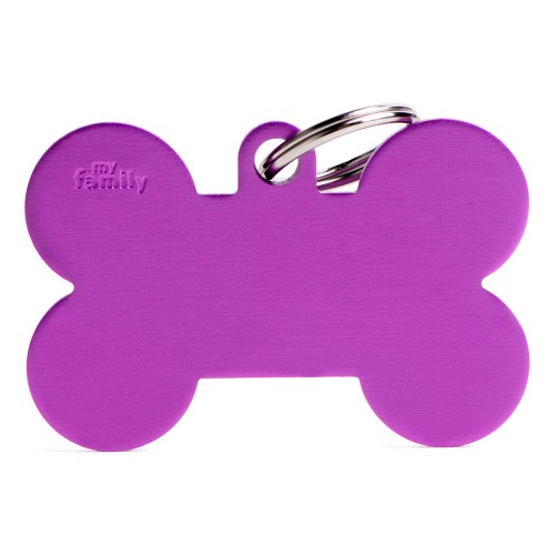 My Family ID Tag Basic Collection Bone XL purple in aluminium
