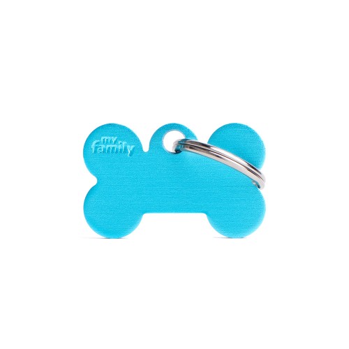 My Family ID Tag Basic collection Small Bone Light Blue in Aluminum