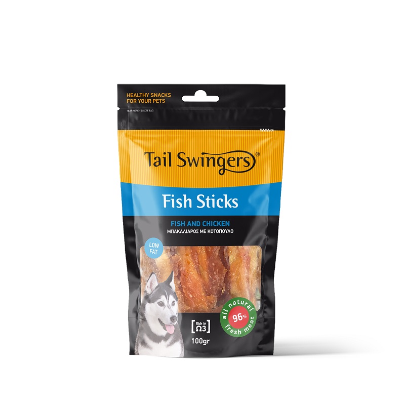 Tailswingers Fish Sticks with Fish and Chicken 100gr