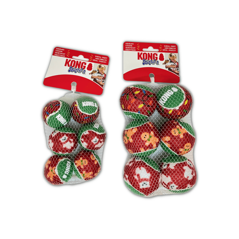 Kong Holiday Squeakair Balls 6-pcs