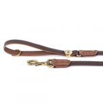 MyFamily Bilbao Dog Leash Bilbao in Fine Crafted Brown Leatherette and Rope
