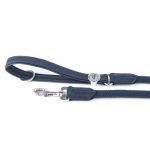 MyFamily Bilbao Dog Leash in Fine Crafted Blue Leatherette and Rope