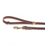 MyFamily El Paso Dog Leash in Genuine Italian Brown Leather - Image 3