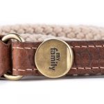 MyFamily El Paso Dog Leash in Genuine Italian Brown Leather and Rope - Image 2