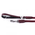 MyFamily London Dog Leash in Fine Crafted Purple Leatherette and Rope - Image 3