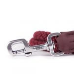 MyFamily London Dog Leash in Fine Crafted Purple Leatherette and Rope