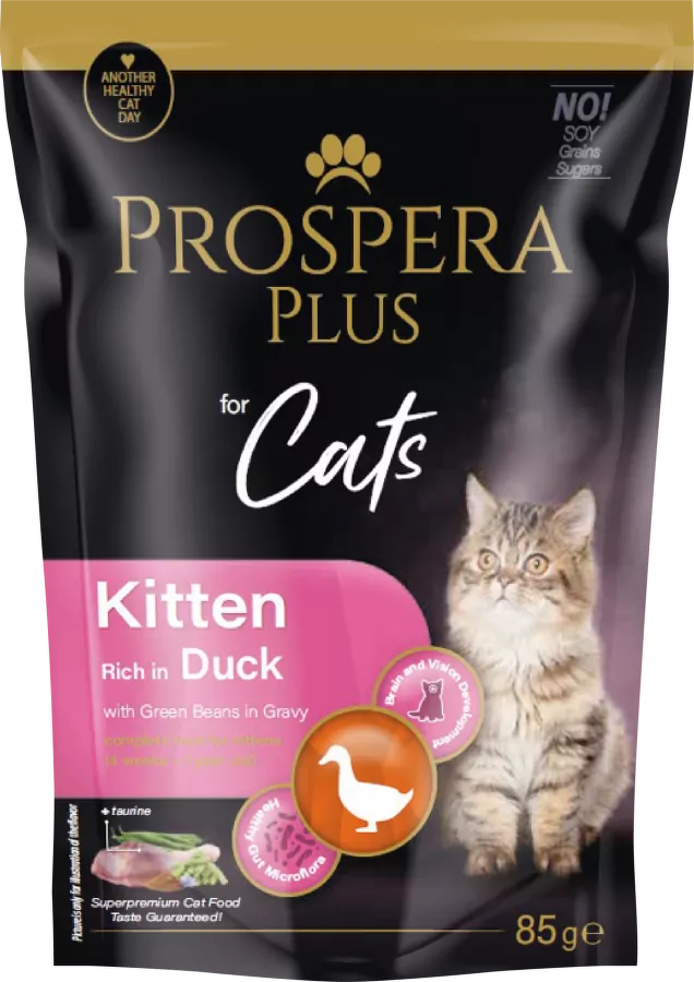 Prospera Plus Pouch Kitten, Duck, Green Beans