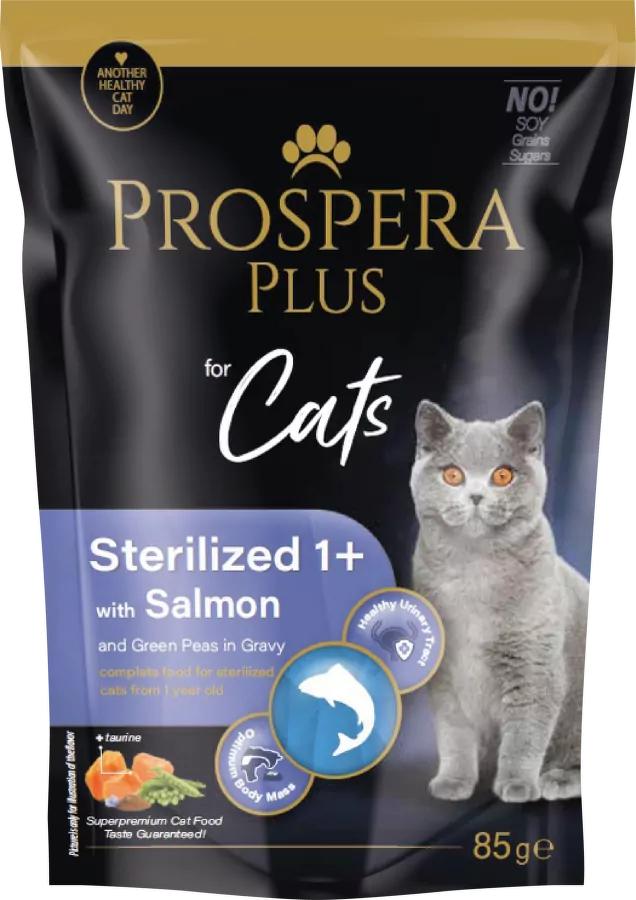 Prospera Plus Pouch Sterelized 1+, Salmon, Peas