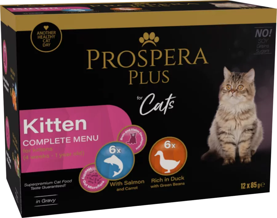 Prospera Plus Cat Kitten Multipack Pouches 12x85g