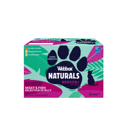 WEBBOX NATURAL CAT SENIOR 7+ MIX JELLY 12X100GR