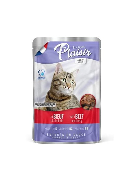 Plaisir pouch adult sterilised beef