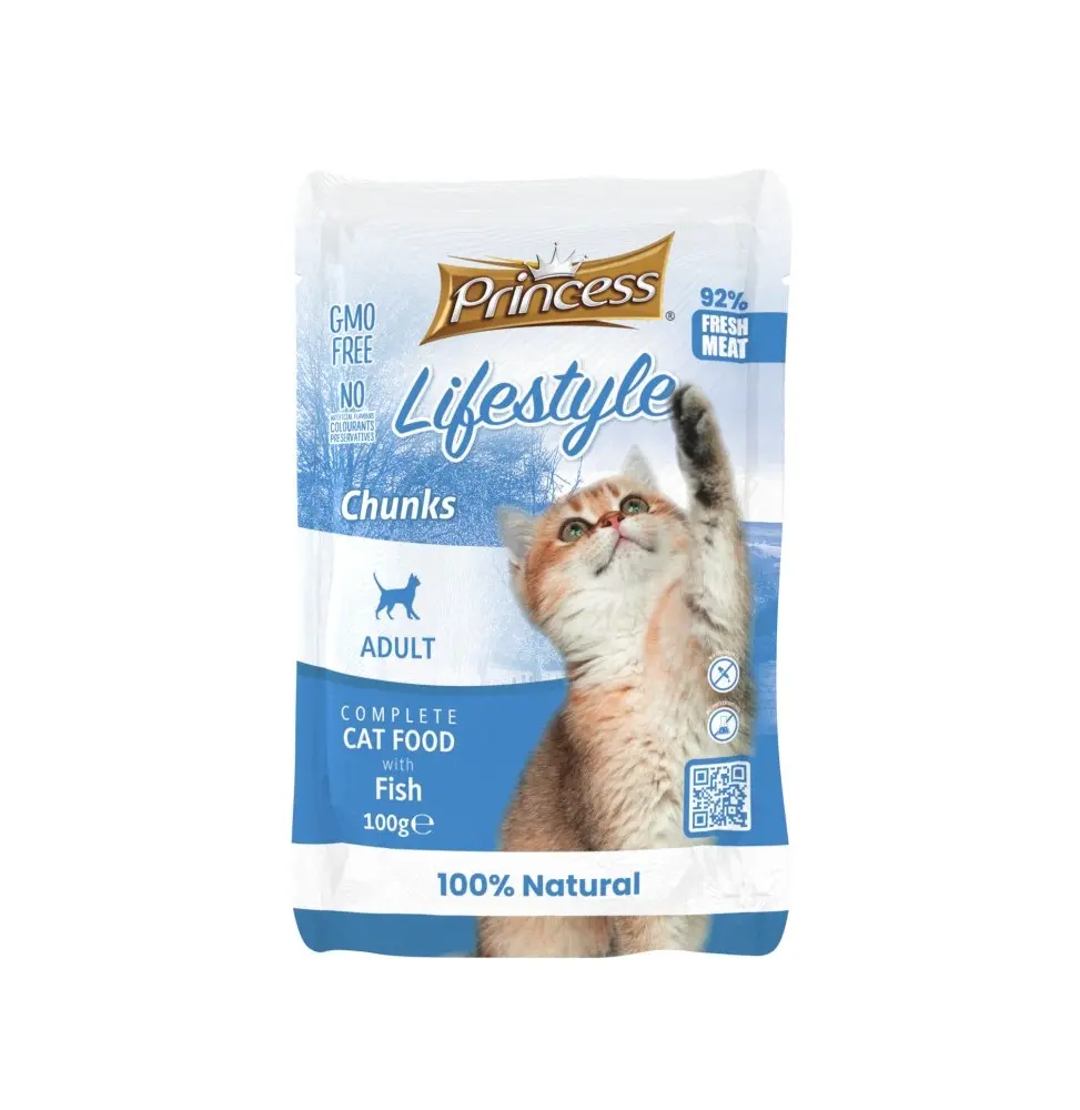 Princess Lifestyle  Pouch Fish Chunks 100g