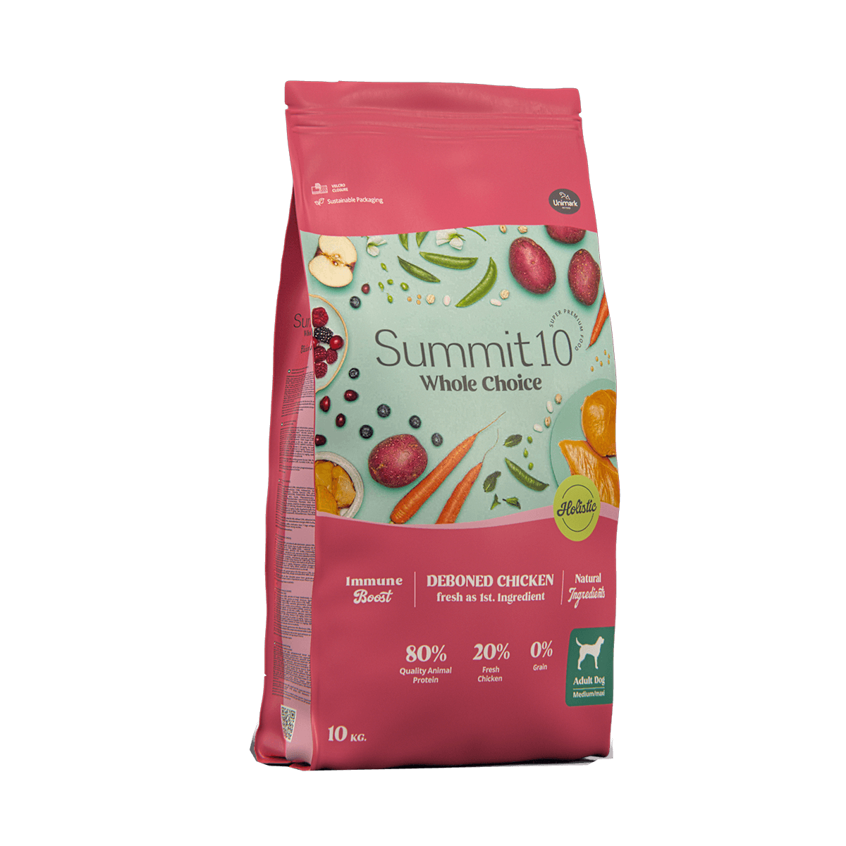 SUMMIT 10 WHOLE CHOICE, ADULT MEDIUM/MAXI CHICKEN 2KG